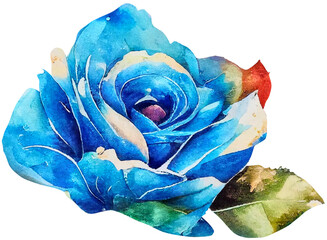 Fototapeta na wymiar Watercolor floral roses png transparent background Generative AI