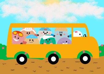 Fototapeta premium Cute NCT DREAM Candy Cartoon Illustration