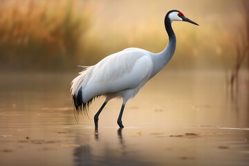 Fototapeta premium A lone crane in the forest