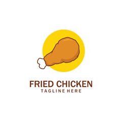 Fried Chicken Logo Template with Vector Concept