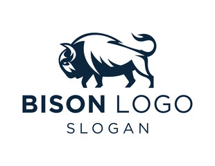 Logo about Bison on a white background. created using the CorelDraw application.