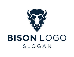 Logo about Bison on a white background. created using the CorelDraw application.