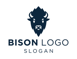 Logo about Bison on a white background. created using the CorelDraw application.
