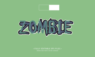 Zombie style editable text effect