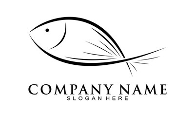 Fish simple illustration vector logo