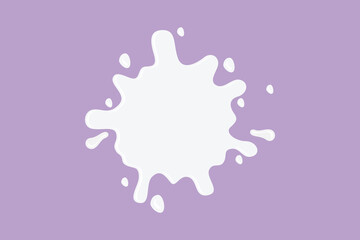 Cartoon flat style drawing of water drips and flowing logo, icon, label, symbol. Blob and splash. Concept of paint splashes, splatters, splodges, drops, blots shape. Graphic design vector illustration