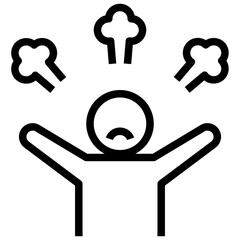 aggressive outline style icon