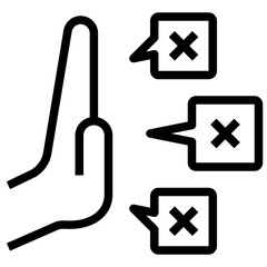 inflexible outline style icon