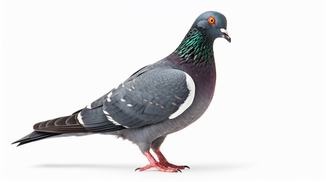 pigeon isolated on white background.Generative AI