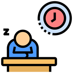 lazy filled outline style icon