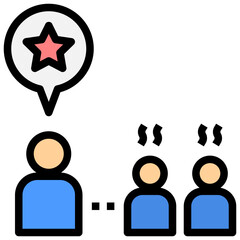 selfish filled outline style icon