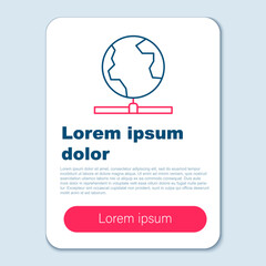 Line Global technology or social network icon isolated on grey background. Colorful outline concept. Vector