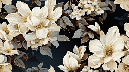 beautiful seamless pattern jasmine flowers