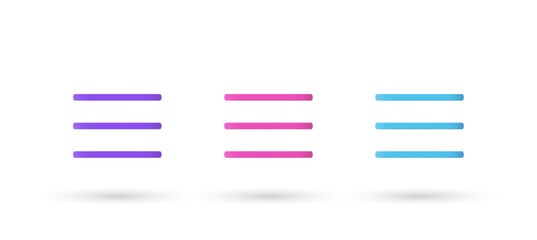 Fototapeta premium 3d editable illustration web menu purple, pink and blue, 3d, vector, suitable for web illustrations, hero pages, landing pages. List Icon.