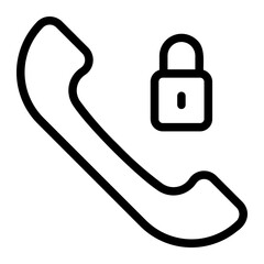 lock phone line icon