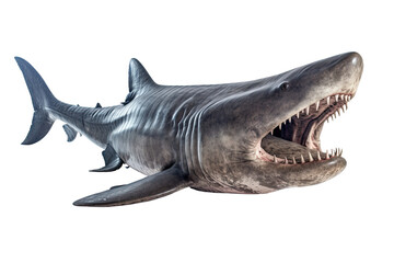 Naklejka premium shark on transparent background (PNG). Generative AI.