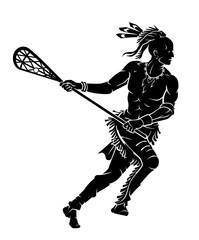 Lacrosse Sports Silhouette, Indian culture origins