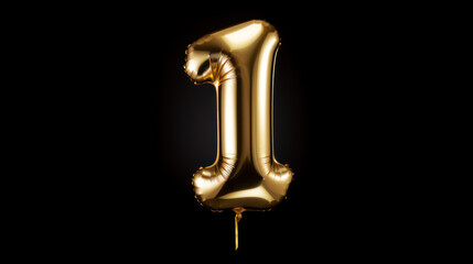 Foil helium number balloon