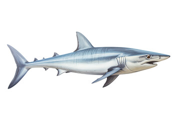 Fototapeta premium shark on transparent background (PNG). Generative AI.