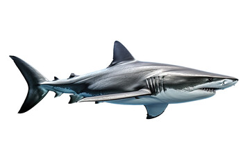 Obraz premium Dusky shark Carcharhinus obscurus on transparent background (PNG). Generative AI.