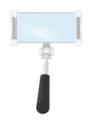 Selfie stick monopod. vector illustration