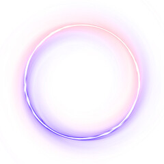 Pastel neon circle frame border