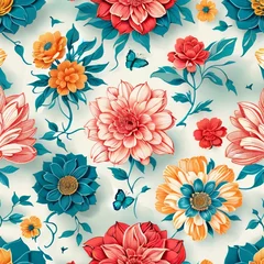 Wandaufkleber  Floral background. Elegant decorative banner with flowers. © madedee