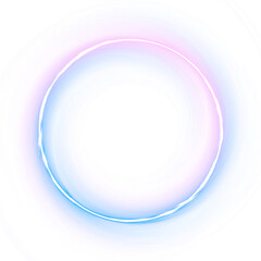 Pastel neon circle frame border