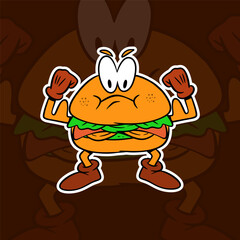 Hamburger Mascot Illustration