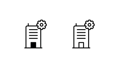 Building Management icon design with white background stock illustration
