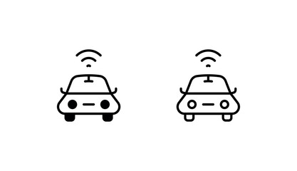 Smart Car icon design with white background stock illustration