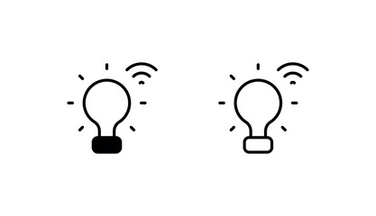 Smart Light icon design with white background stock illustration