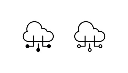 Smart Cloud icon design with white background stock illustration