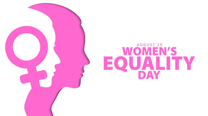 Women's equality day, August 26. Minimalist design woman equality concept. Background, greeting card, banner, poster template. Vector illustration