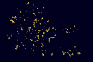 Abstract golden confetti. Decorative element. Luxury background for your design.