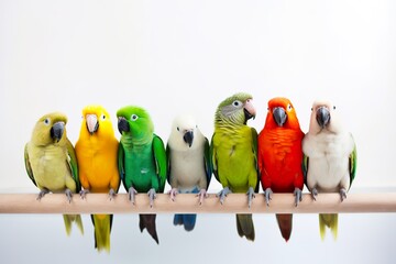 Vibrant and Colorful Parrots.