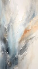 Abstract Watercolor beige and blue watery brush stroke abstraction, ai