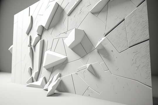 Textured wall of white, Generative AI