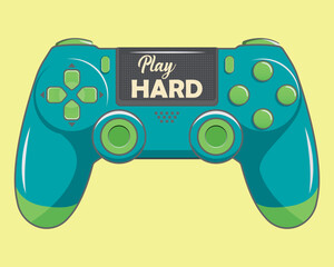 Joystick Controller, Analog Joystick, and Game Pad Stick Illustration.For t-shirt prints and other uses.  © viktorrey