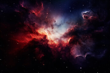 Fototapeta na wymiar Beautiful space nebula. Generative AI