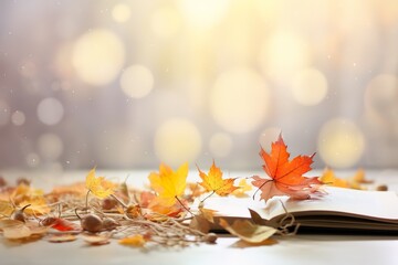 Naklejka na ściany i meble Autumn Delights: Vibrant and Cozy Fall Background.