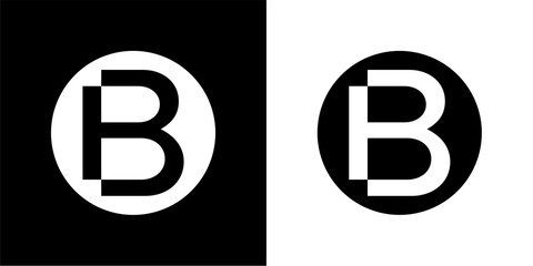 b letter vector logo abstract