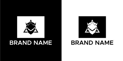 Naklejka premium viking logo concept siple modern