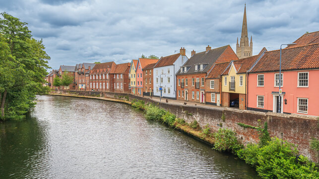 Riverside in the east Anglia city of Norwich