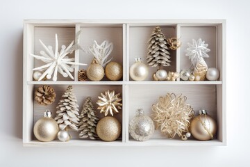 Festive Holiday Magic: Christmas Decorations Background.