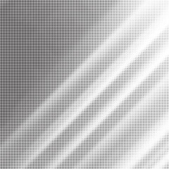 Halftone vector background. Monochrome halftone pattern. Abstract geometric dots background. Pop Art comic gradient black white texture. Design for presentation banner, poster, flyer, business card.