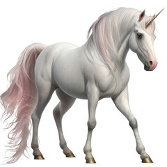 Naklejka na ściany i meble unicorn looking isolated on white