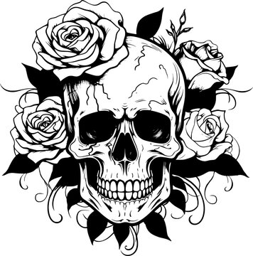 Skull Rose Flowers