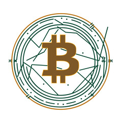 Bitcoin Logo Icon Vector High-Quality, Scalable Designs for Digital Currency Branding and Marketing 
