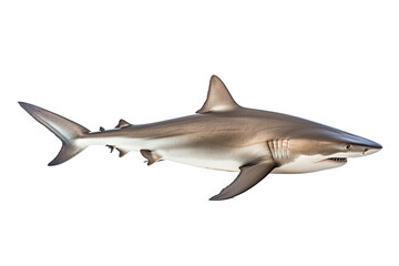 Naklejka premium Galapagos shark Carcharhinus galapagensis on transparent background (PNG). Generative AI.